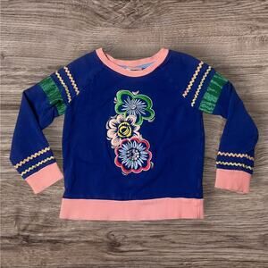 Hanna Andersson Blue Floral Sweater